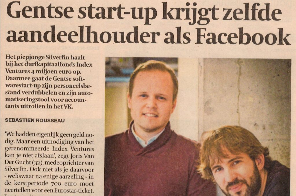 Silverfin in De Tijd: Wij zijn geen typische start-up, wij draaien op eigen geld