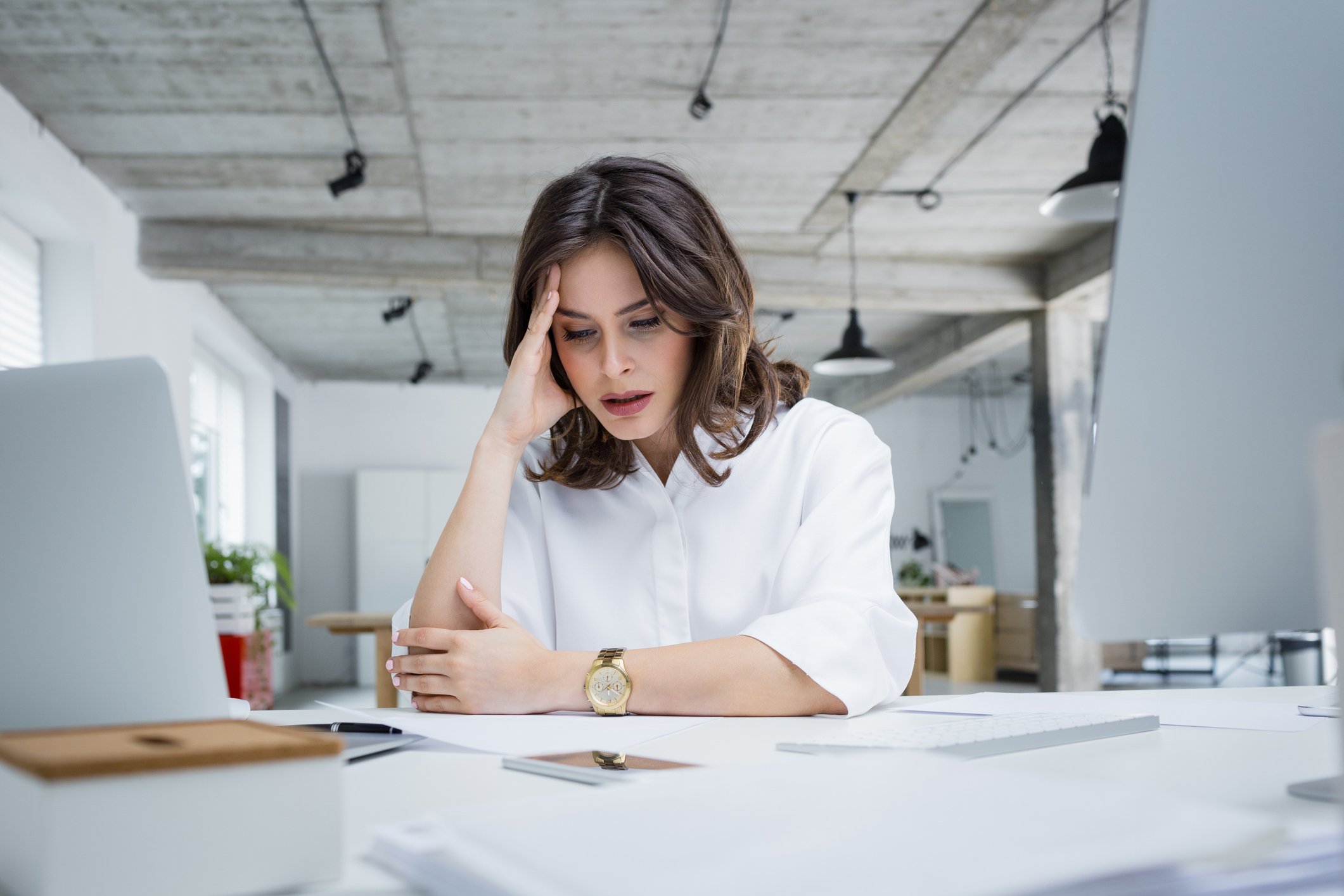 overworked accountant