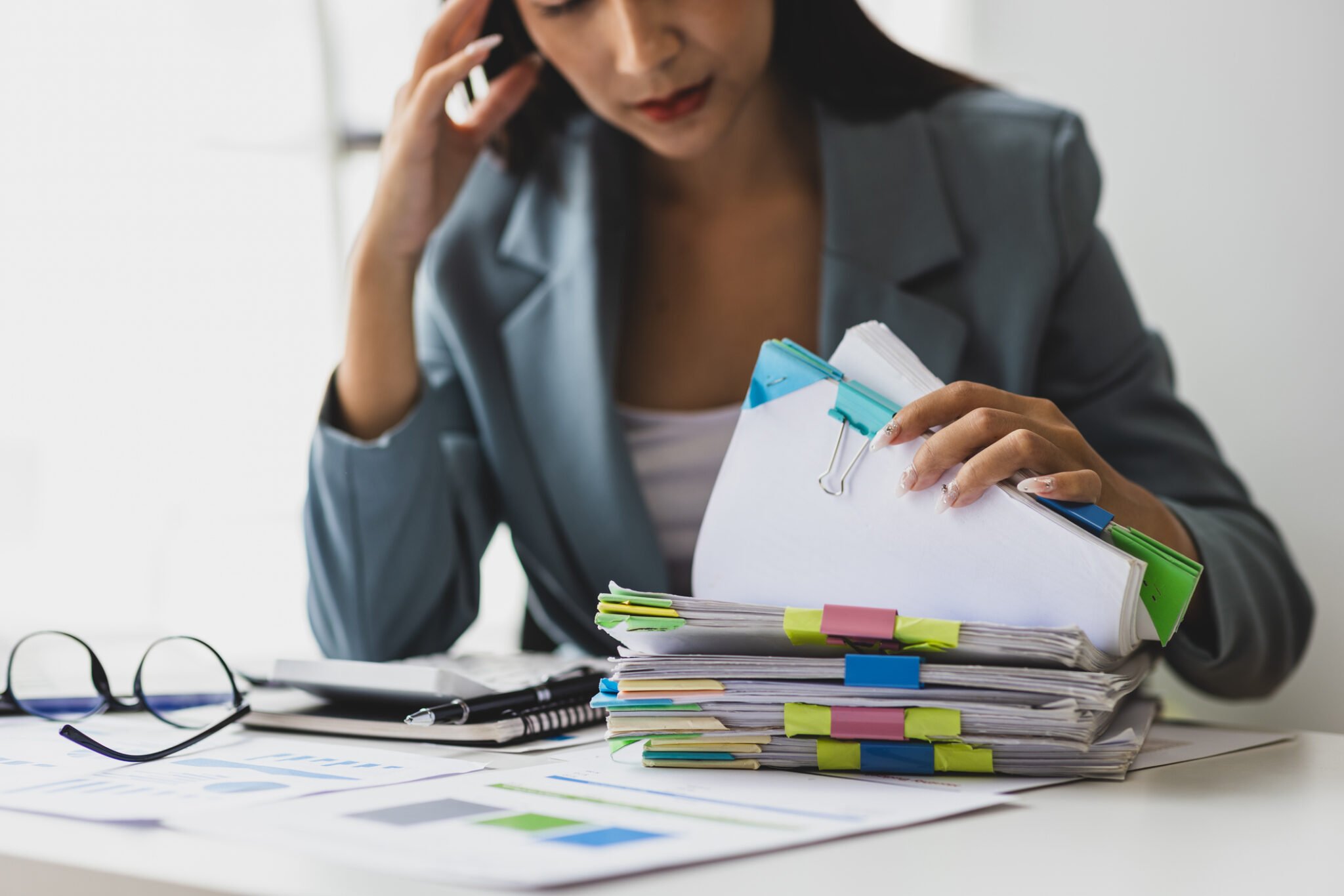 stressed accountant