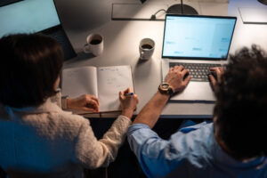 accountants working under deadline