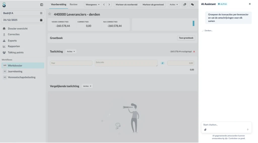 werkdossier dashboard
